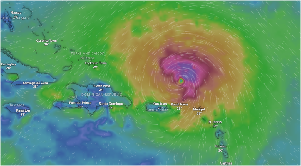 Huracan Erin categoria 5 COE declara alertas en Republica Dominicana