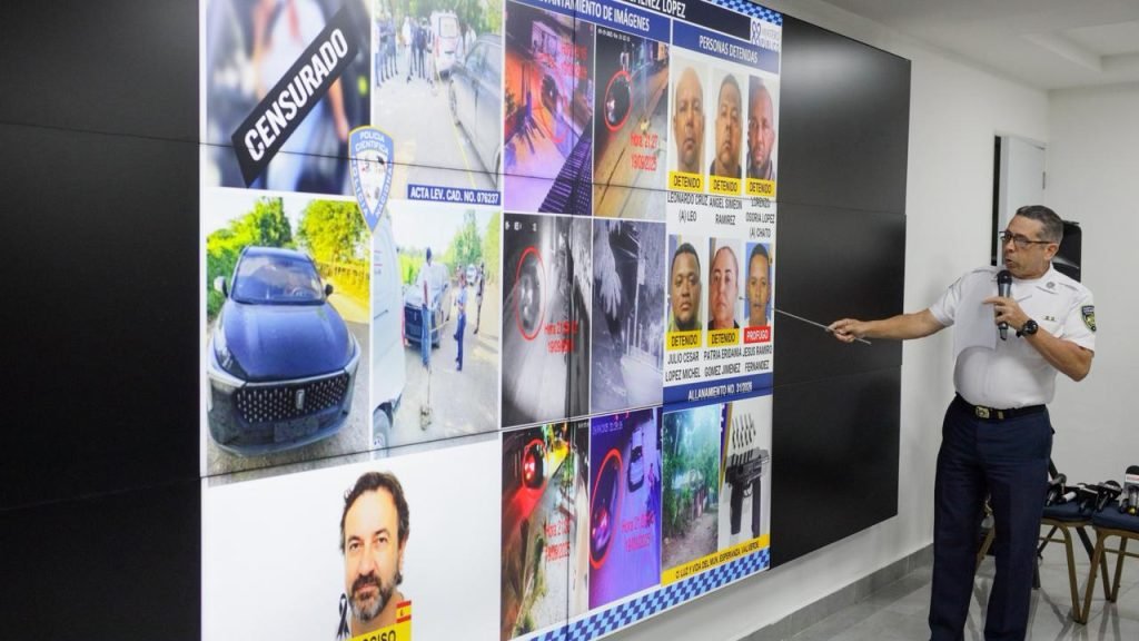 Diego Pesqueira al explicar himicidio de Antonio Jimenez Lopez Foto Policia Nacional