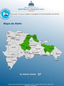 COE Emite Alerta Verde para Siete Provincias por Efectos de Vaguada
