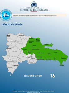 Aguaceros y Tormentas Eléctricas Este Viernes: 16 Provincias Bajo Alerta Verde por Vaguada