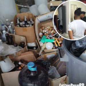 Arrestan hombre en SDO y decomisan gran cantidad de alcohol adulterado