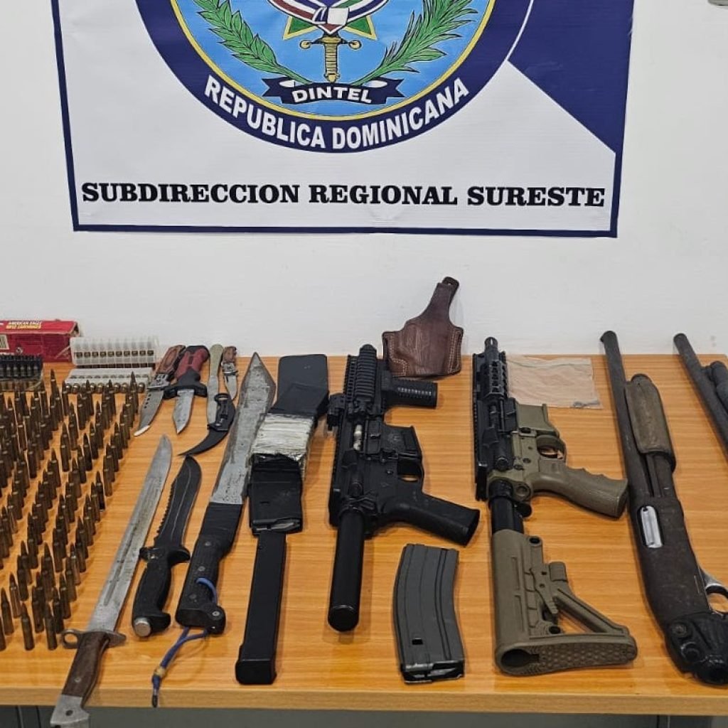 Armas y municiones ocupadas en SPM Foto Dintel