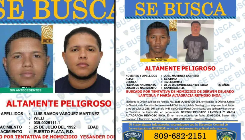 Prófugos en Santiago: Policía activa búsqueda de dos hombres