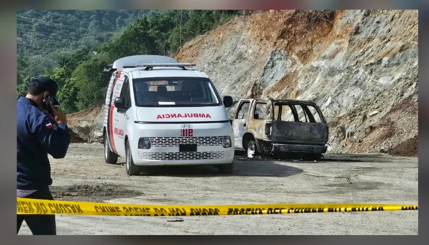 cuerpo calcinado vehiculo incendiado La Vega
