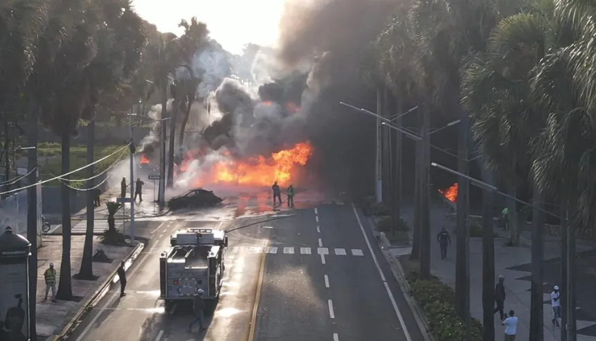 testigo explosion tanquero Malecon Santo Domingo