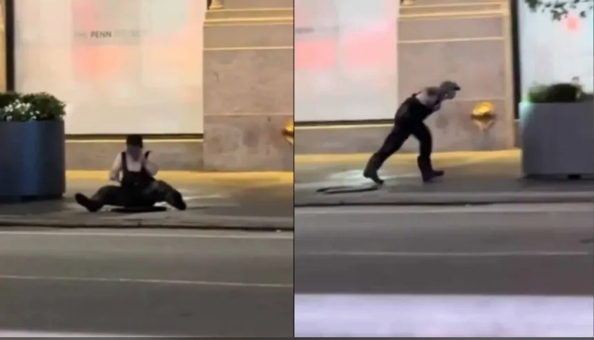 Policia Nueva York investiga alcantarillado Manhattan