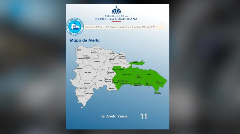 El COE emite alerta verde para 10 provincias
