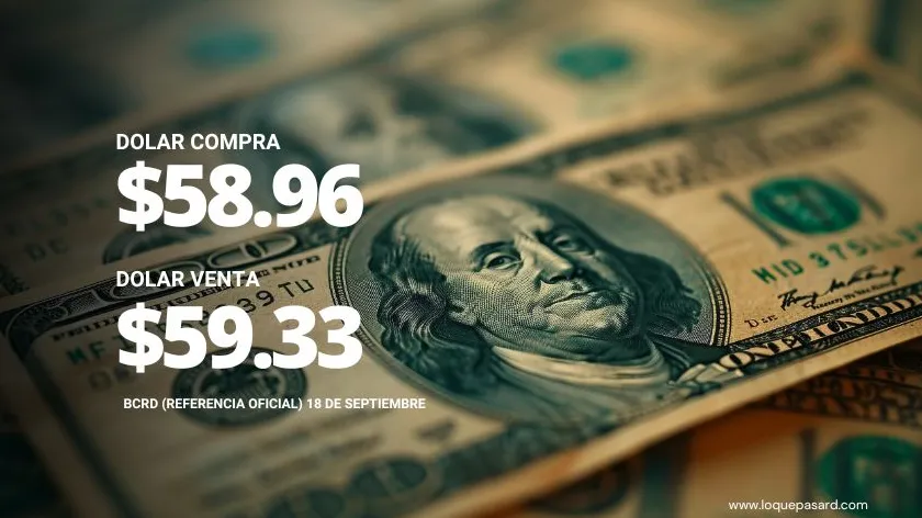 Precio del dólar hoy en RD 18 de septiembre 2026