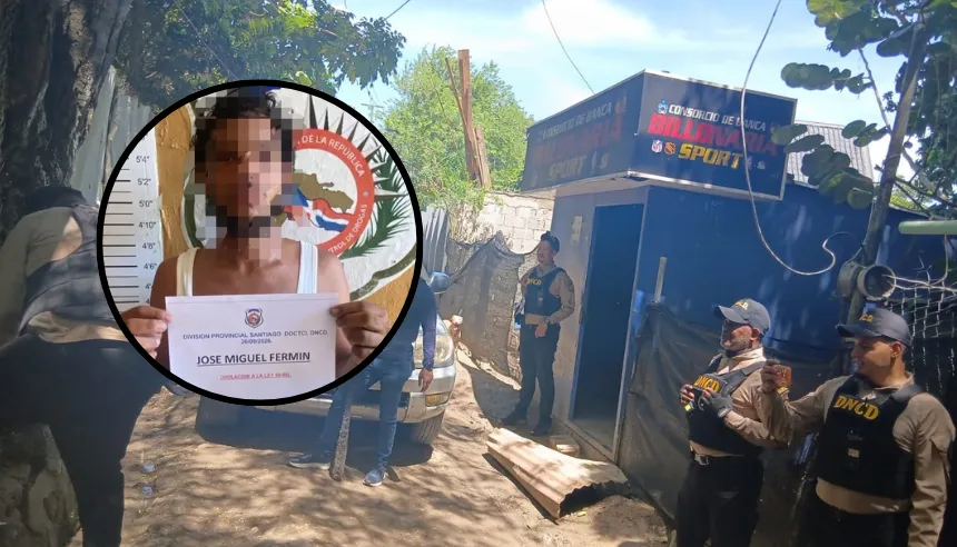 Agentes de la Dirección Nacional de Control de Drogas (DNCD) durante un operativo en Santiago.
