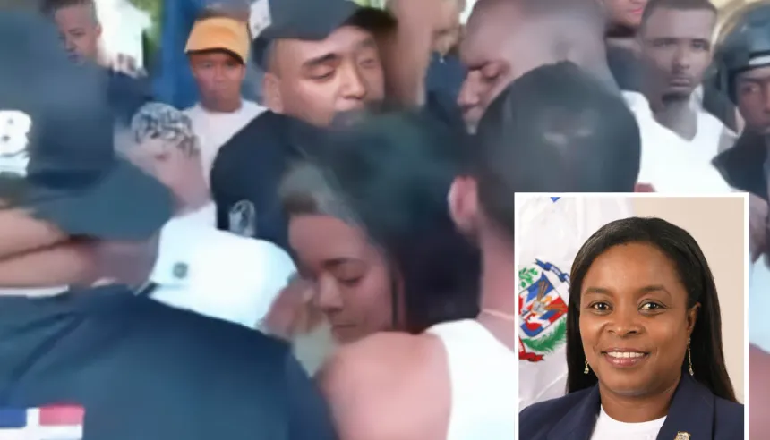 Fachada de la Cámara de Diputados de la República Dominicana y la sede general de la Policía Nacional.