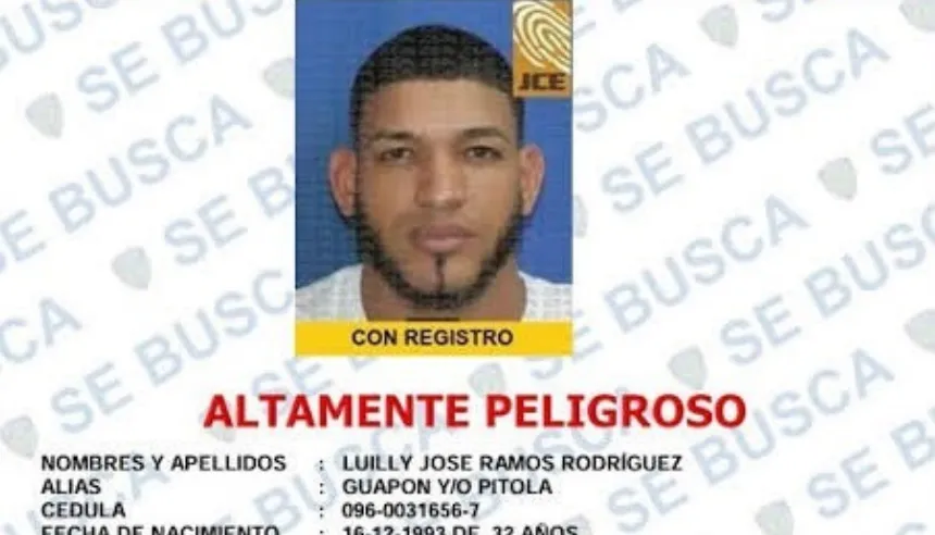 Ficha policial de Luilly José Ramón Rodríguez, alias "El Guapón", tras su entrega voluntaria.