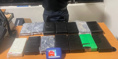 Droga decomisada en el AILA