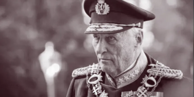 El rey Harald V de Noruega en una ceremonia oficial en el Palacio Real de Oslo