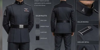 Concepto de uniforme para la Fuerza Espacial difundido por Donald Trump