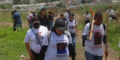 Colectivo de madres buscadoras en labores de rastreo e intervención en Zacapu, Michoacán.