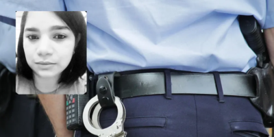 Agentes policiales e investigadores en el tramo Haina de la Circunvalación Santo Domingo.