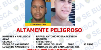Ficha de búsqueda institucional de la Policía Nacional y la DICRIM en Santiago.