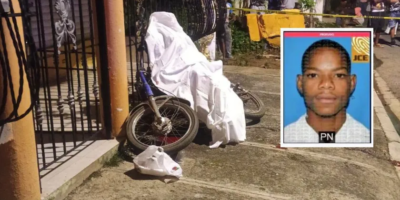 Escena del crimen donde fue ultimado Adonis Bello Perez El Malo o Malandro, en Santo Domingo Este.